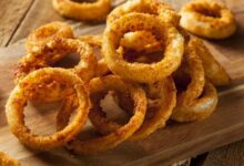 Air fried onion rings