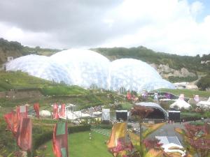 a group of domes of domes in a park at Trevarrian Lodge in Newquay