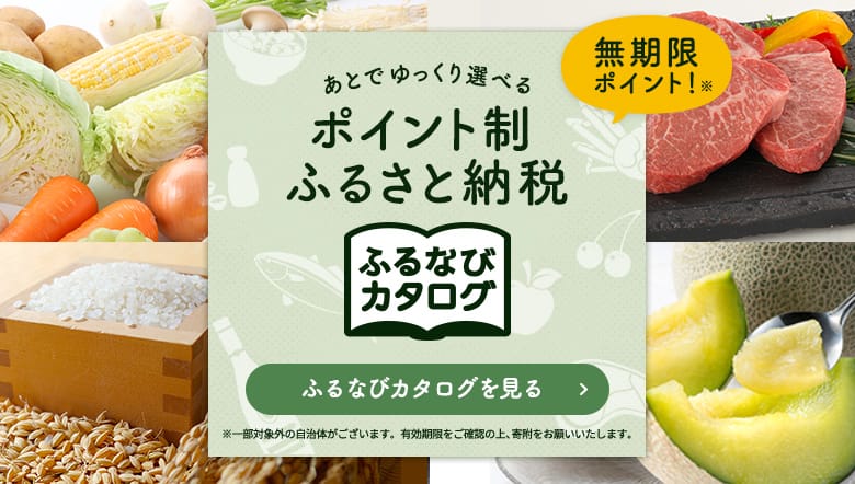 あとでゆっくり選べる、ポイント制ふるさと納税「ふるなびカタログ」