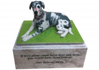 Custom Urn of dog named Molly