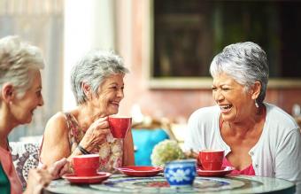 Senior women laughing