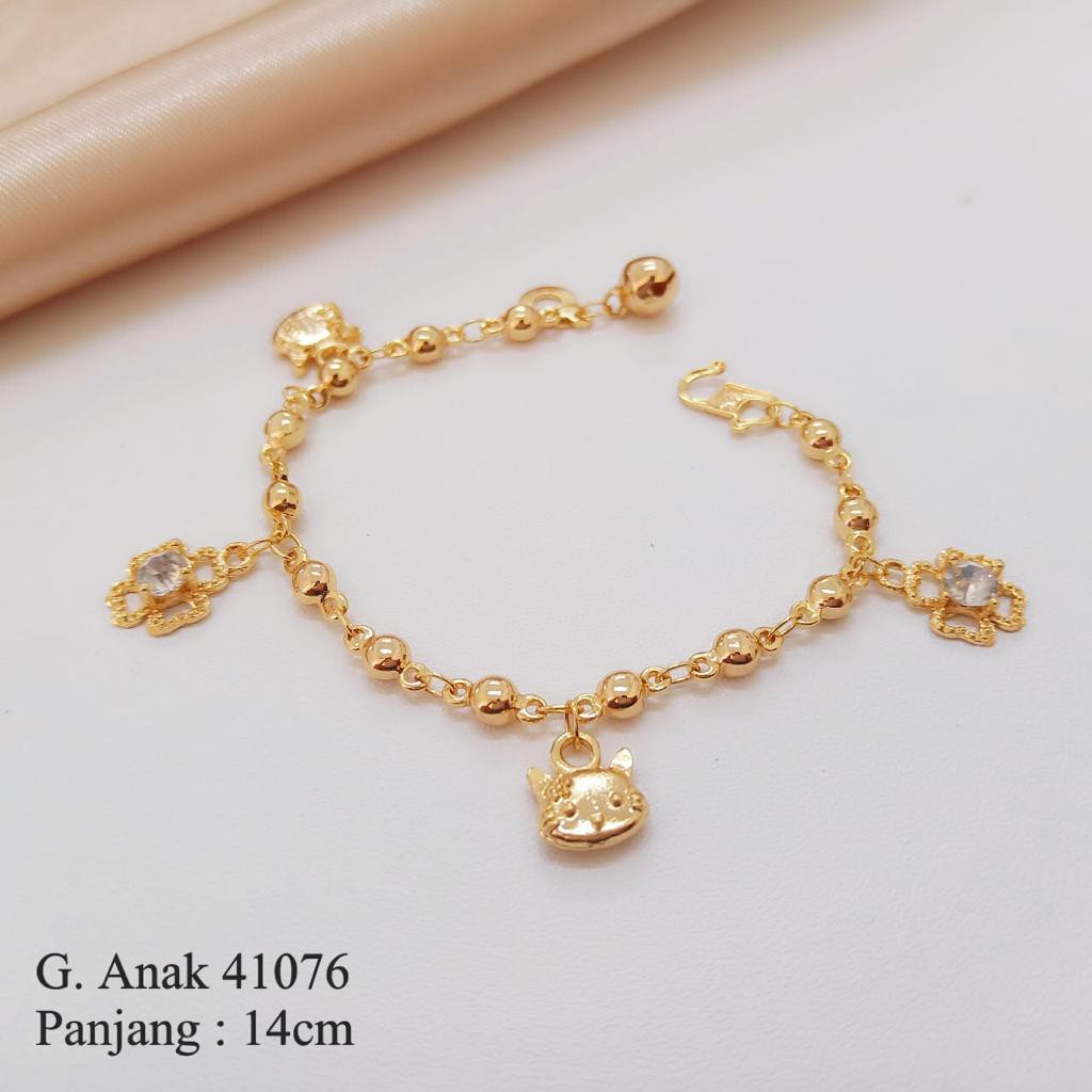 Missi Jewelry Gelang Tangan Anak Gelang Kaki Anak Hello Kitty Lapis Emas M42553 Indonesia