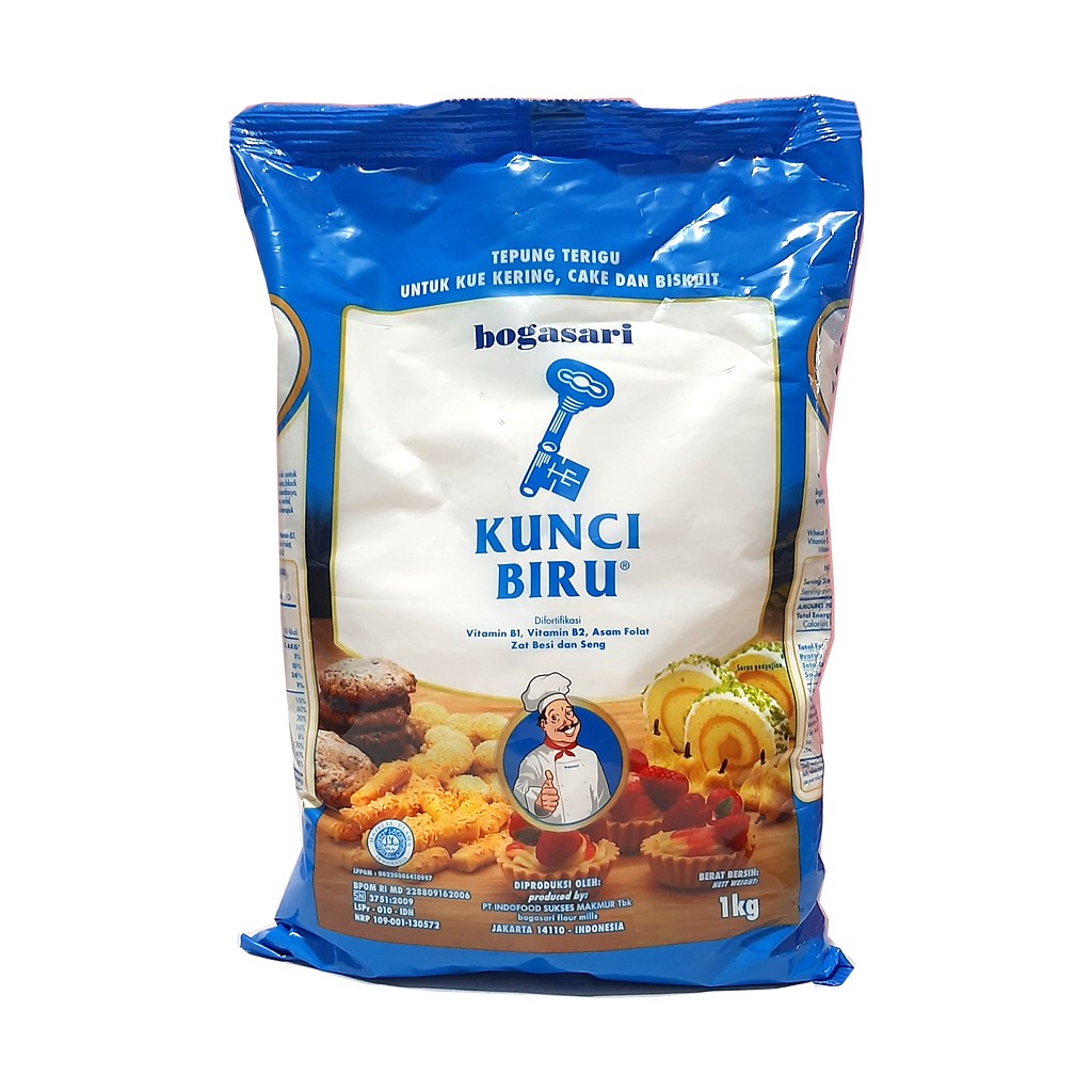 Terigu Kunci Biru  kemasan 1kg Premium Tepung Terigu 