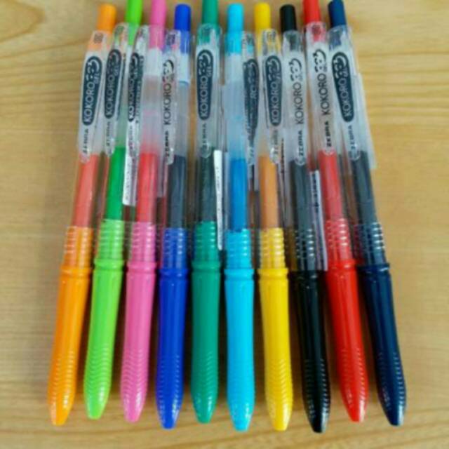 Pulpen Gel Kokoro Zebra Warna Warni - 0,5 mm | Shopee