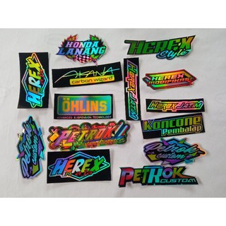  Stiker  Herex  Bahan Hologram Pelangi Shopee Indonesia