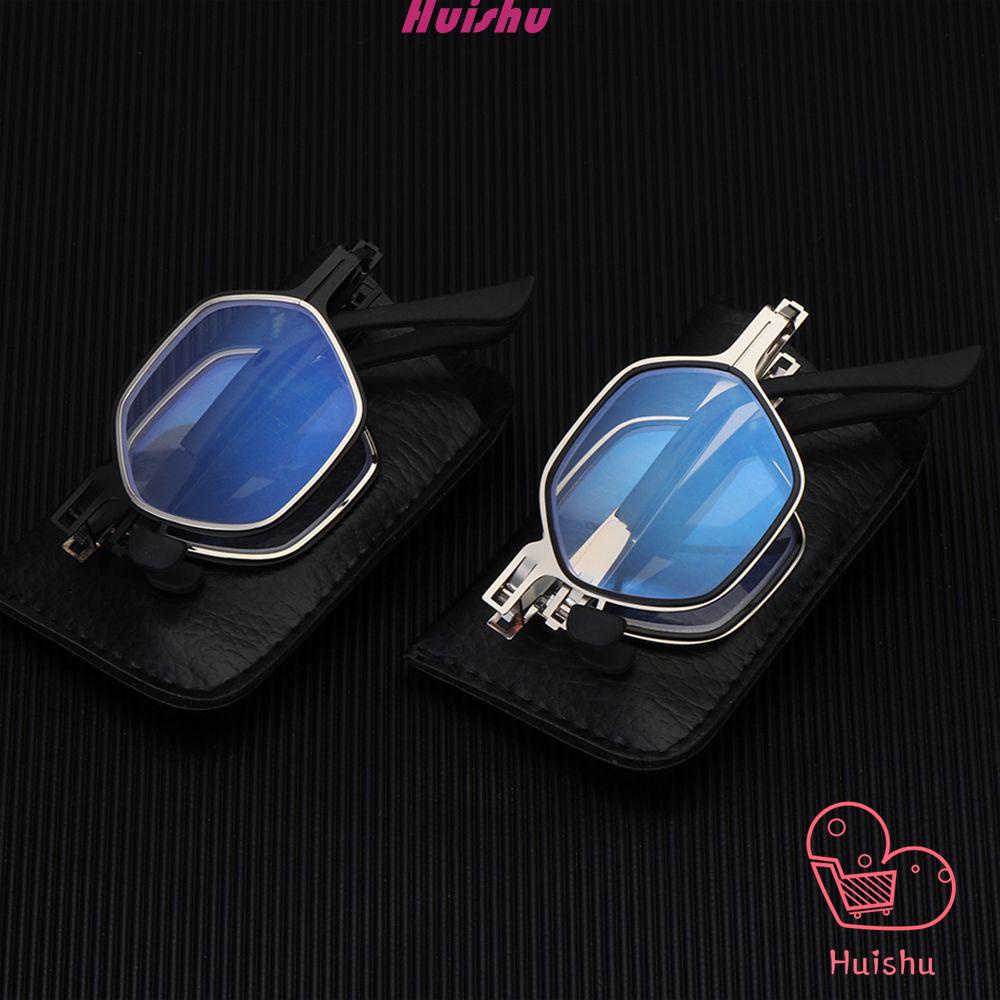 HS High-Quality Reading Glasses with Case for Men Women Foldable Blue ...