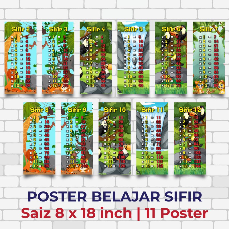 Poster Belajar Sifir Keceriaan Sekolah Kelas Shopee Malaysia | The Best ...