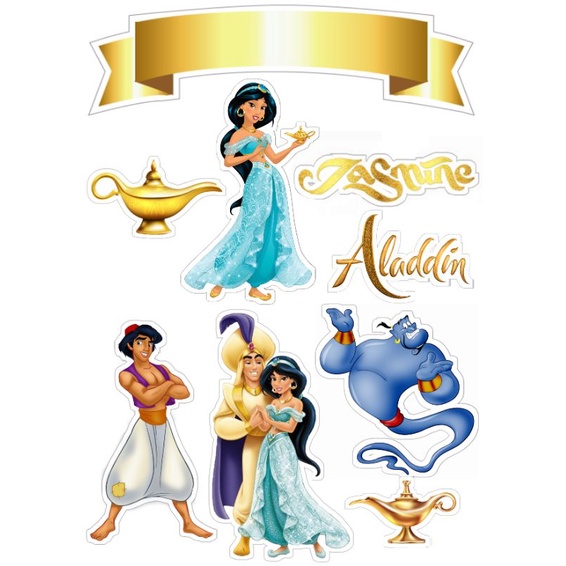 PRINCESS JASMINE Cake Topper Jasmin Cake Topper Printable Jasmine Cake ...