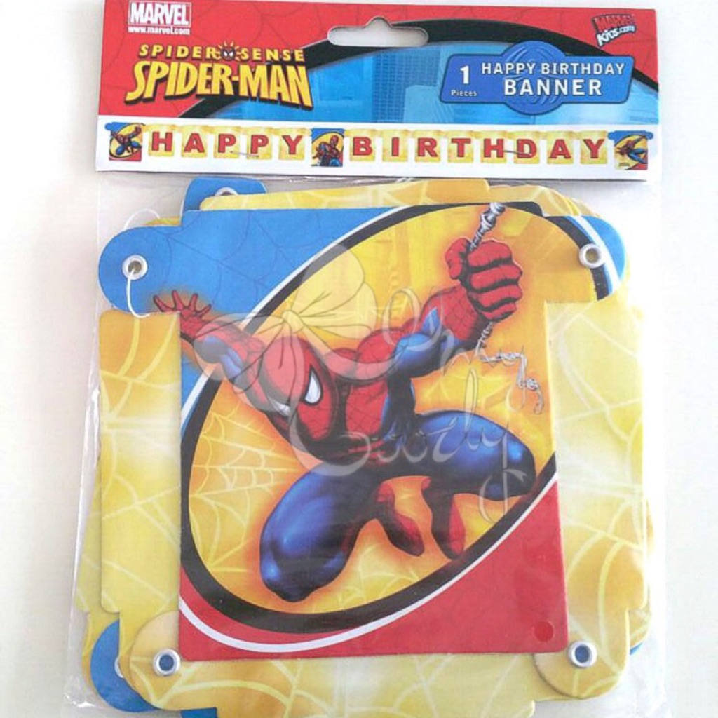 Spiderman Happy Birthday Letter Banner | Shopee Singapore