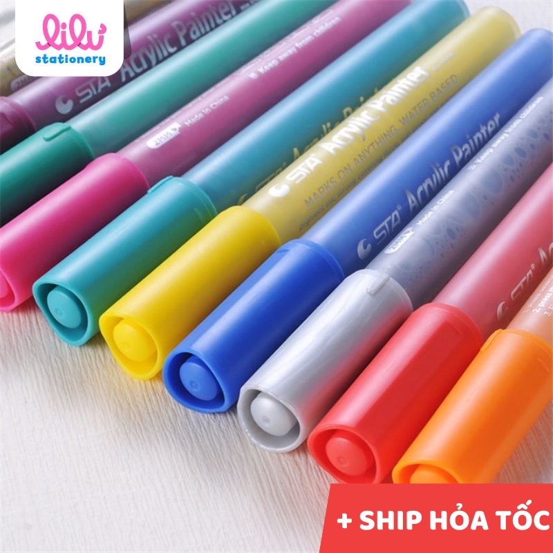 Bút Sơn Acrylic 51 Màu Repaint Custom Giày Kim Loại Gỗ Nhựa Đá Thủy Tinh  Painter Sta 1001 Vẽ Trên Nhiều Chất Liệu - Mixasale