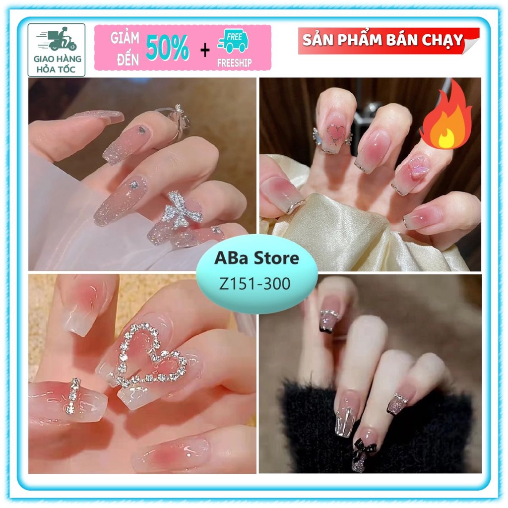 Hot]_ Móng tay giả đính đá làm nail ABa Store [Z151-300] - E3 ...