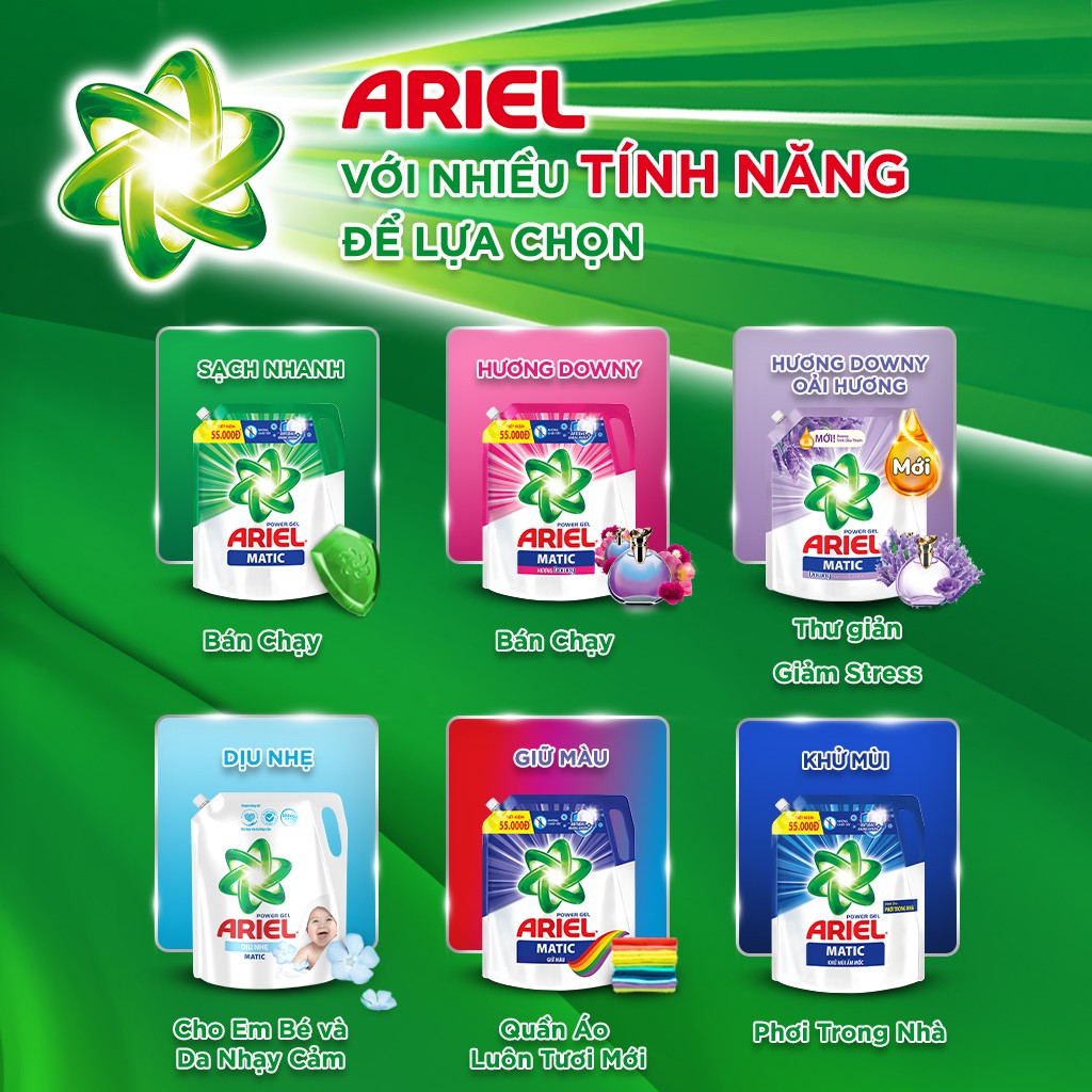 Ariel Matic nước giặt Túi 3.5KG/3.2KG