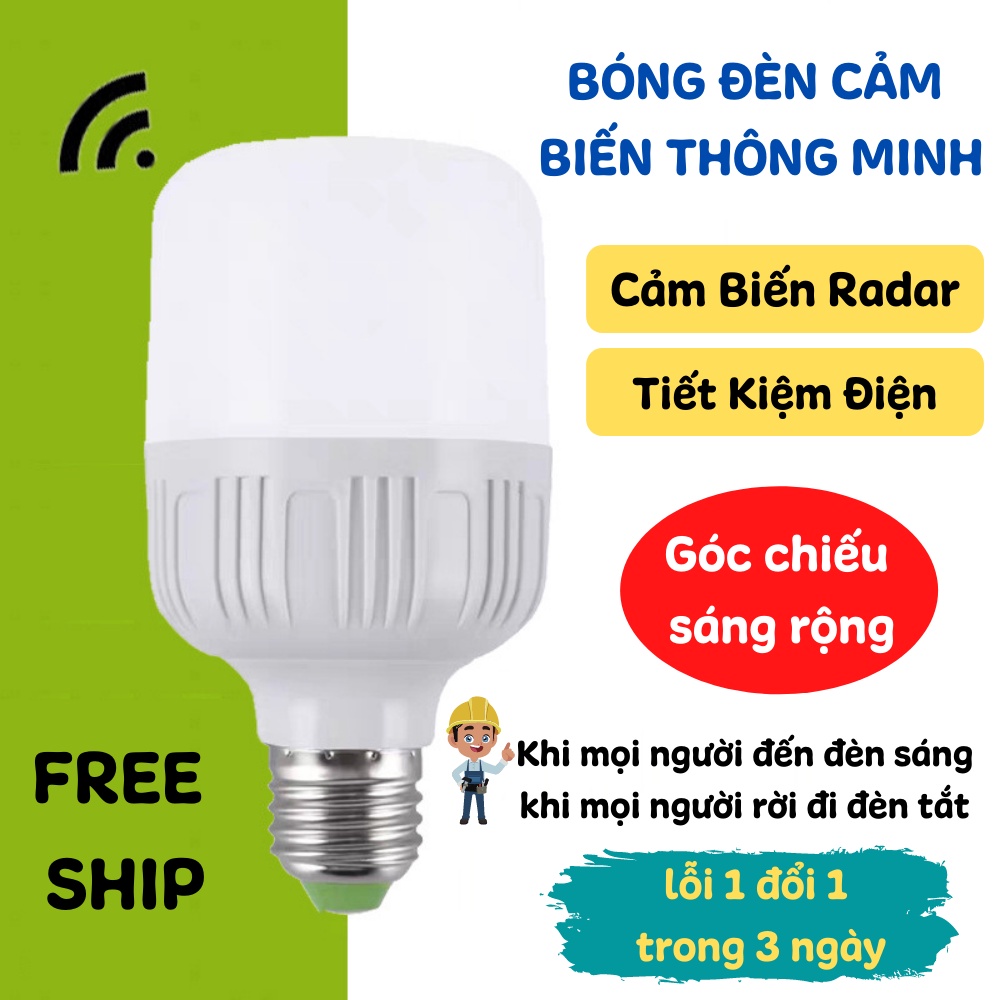 Bóng Đèn Led Cảm Biến Chuyển Động 40W Cảm Ứng Hồng Ngoại Tiết Kiệm ...