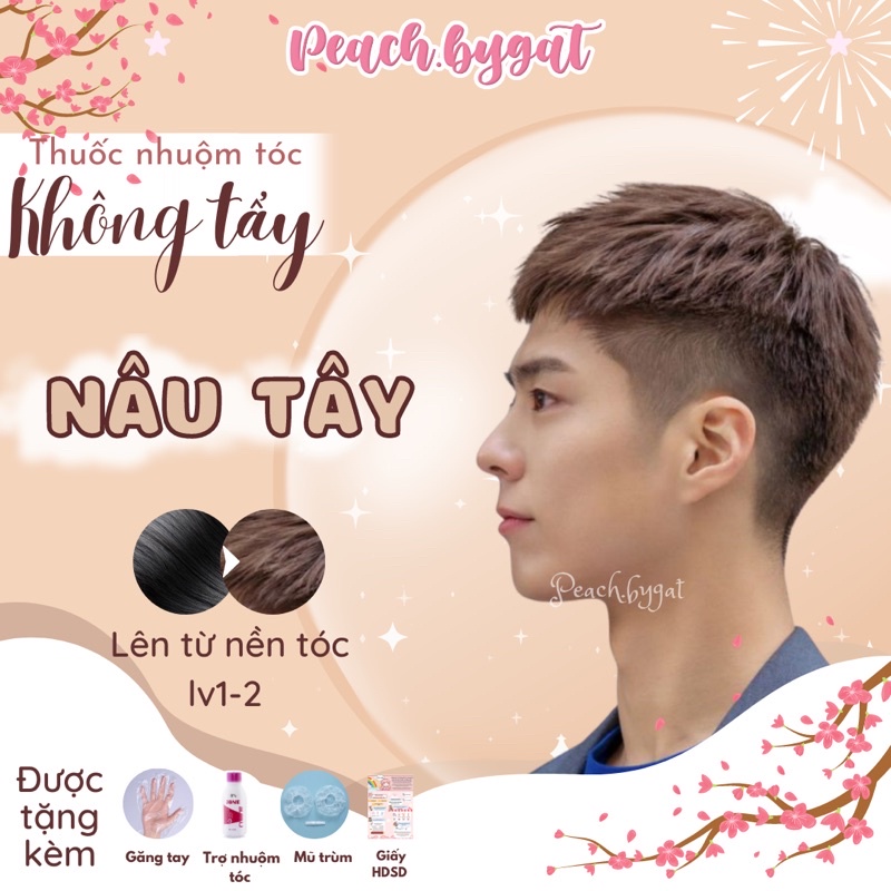 Bảng màu nhuộm tóc nam nâu tây đẹp và sang trọng