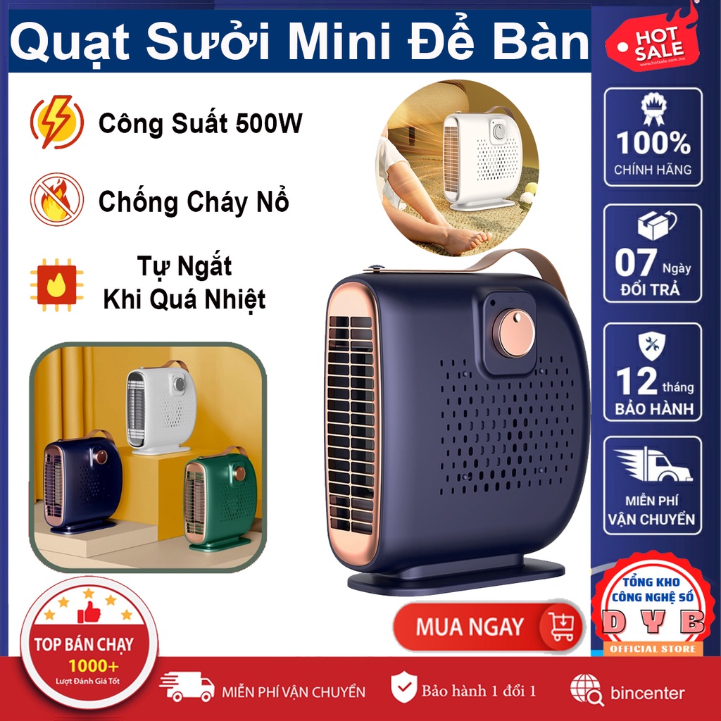 Quạt Sưởi Mini Để Bàn Lona Công Suất 500W - Máy Sưởi Ấm Phòng Ngủ ...