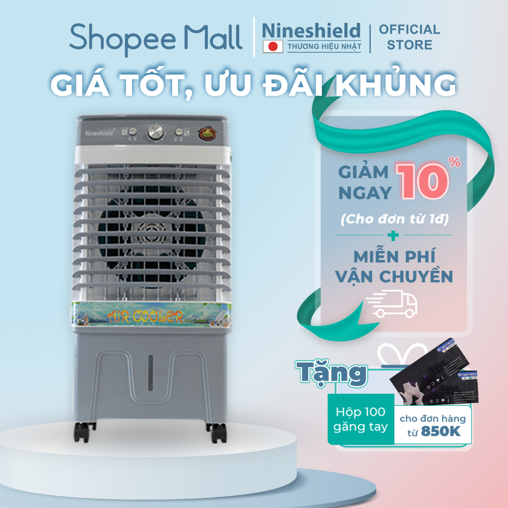 Quạt điều hoà Nineshield KB588S dung tích 45L làm mát nhanh tiết ...