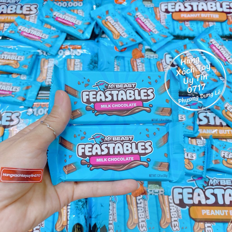 (Tặng kèm túi gel đá lạnh)Combo 2 Thanh x 35g socola sữa milk chocolate Frestables Mr Beast chuẩn Mỹ