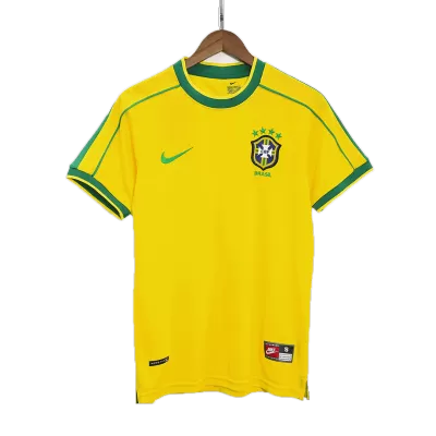 Retro 1998 Brazil Home Soccer Jersey - Soccerdeal