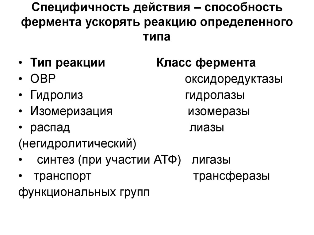 Ферменты. Лекция №3Б - презентация онлайн