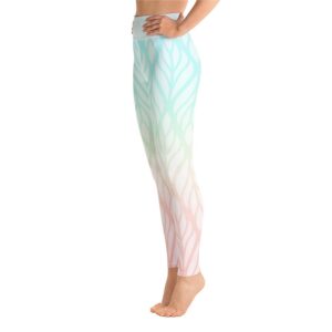 Colorful Boho Feather Pattern High Waist Yoga Pants Leggings - Yoga Leggings - Chakra Galaxy