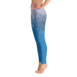 Gradient High Waist Yinyang Mandala Yoga Pants Leggings - Yoga Leggings - Chakra Galaxy