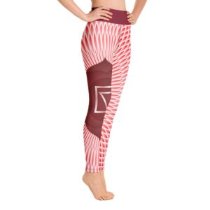 Muladhara Root Chakra High Waist Leggings Red Yoga Pants - Yoga Leggings - Chakra Galaxy