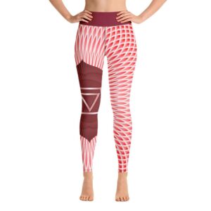 Muladhara Root Chakra High Waist Leggings Red Yoga Pants - Yoga Leggings - Chakra Galaxy