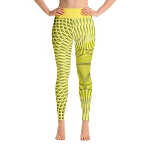 Solar Plexus Manipura Chakra Yoga Pants High Waist Leggings - Yoga Leggings - Chakra Galaxy