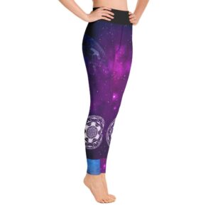 Space Art Mandala Symbol High Waist Yoga Pants Leggings - Yoga Leggings - Chakra Galaxy