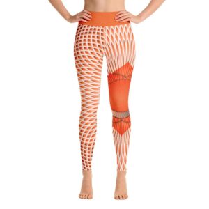 Svadhishthana Sacral Chakra Yoga Pants Orange High Waist Leggings - Yoga Leggings - Chakra Galaxy