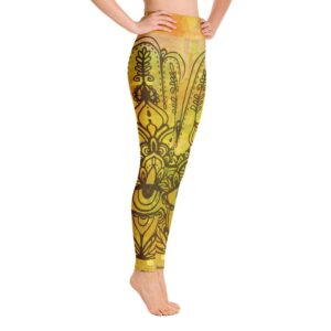 Watercolor Hamsa Hand High Waist Design Leggings Yoga Pants - Yoga Leggings - Chakra Galaxy