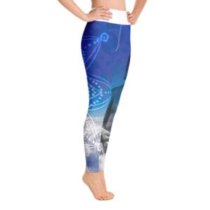 White Spiritual Zen Buddha Mandala Yoga Pants Leggings - Yoga Leggings - Chakra Galaxy