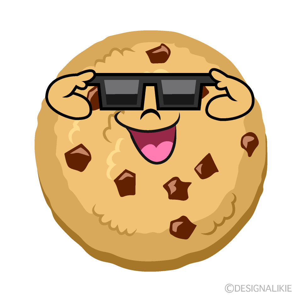 Cookie with Sunglasses Cartoon Character Image