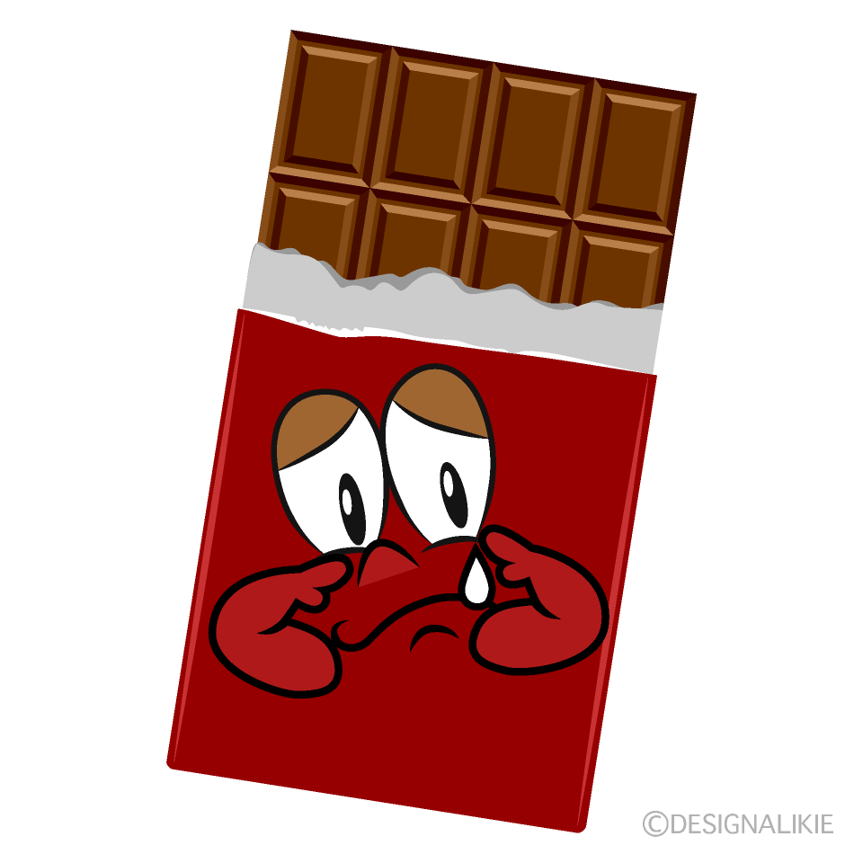 Sobbing Chocolate Cartoon Character Image