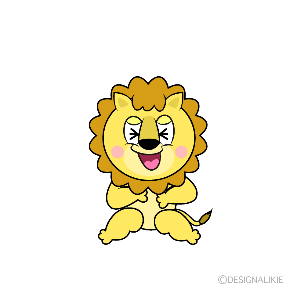 Laughing Lion Cartoon Character Image