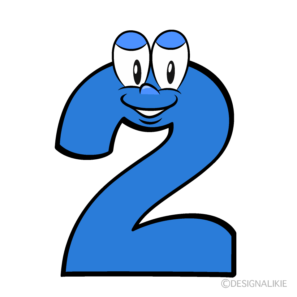 Number 2 Cartoon Character Image