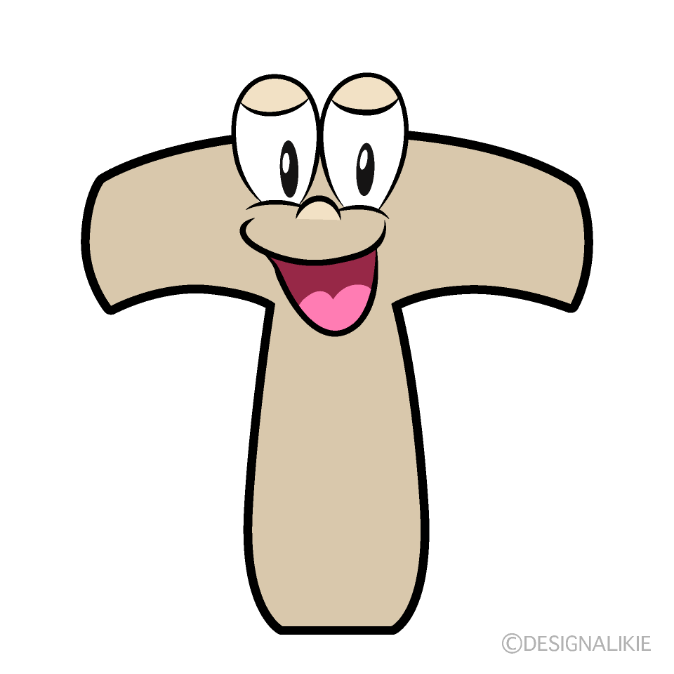 Smiling T Cartoon Character Image