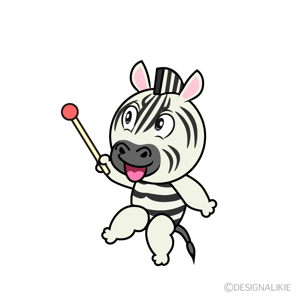 Speaking Zebra Cartoon Character Image