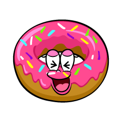 Laughing Strawberry Donut