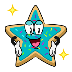 Glitter Star Cookie