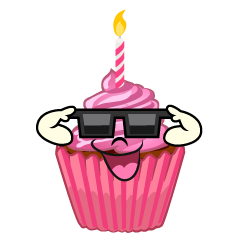 Cupcake with Sunglasses