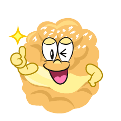 Thumbs up Cream Puff