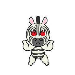 Enthusiastic Zebra