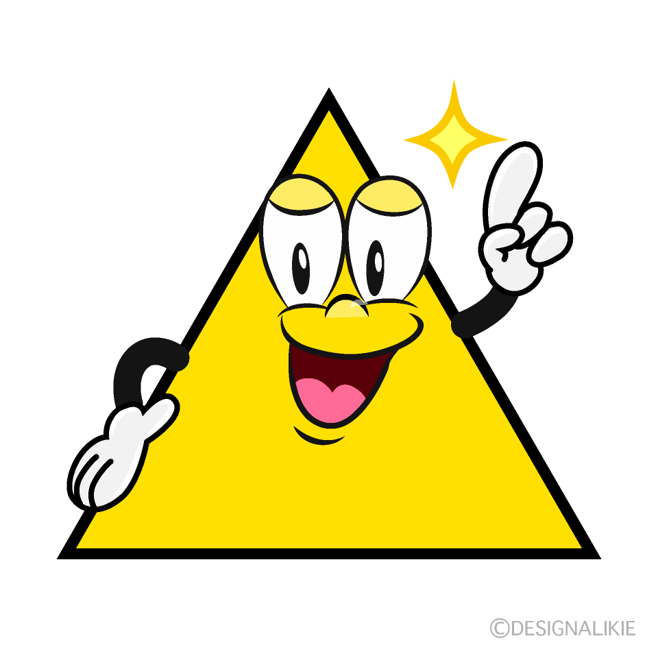 Free Posing Triangle Cartoon Image｜Charatoon