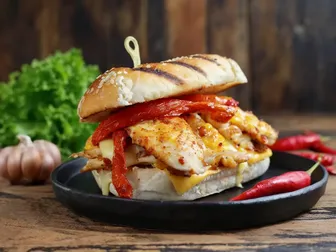 Grilled Pepper Jack Cheese Chicken Sandwich