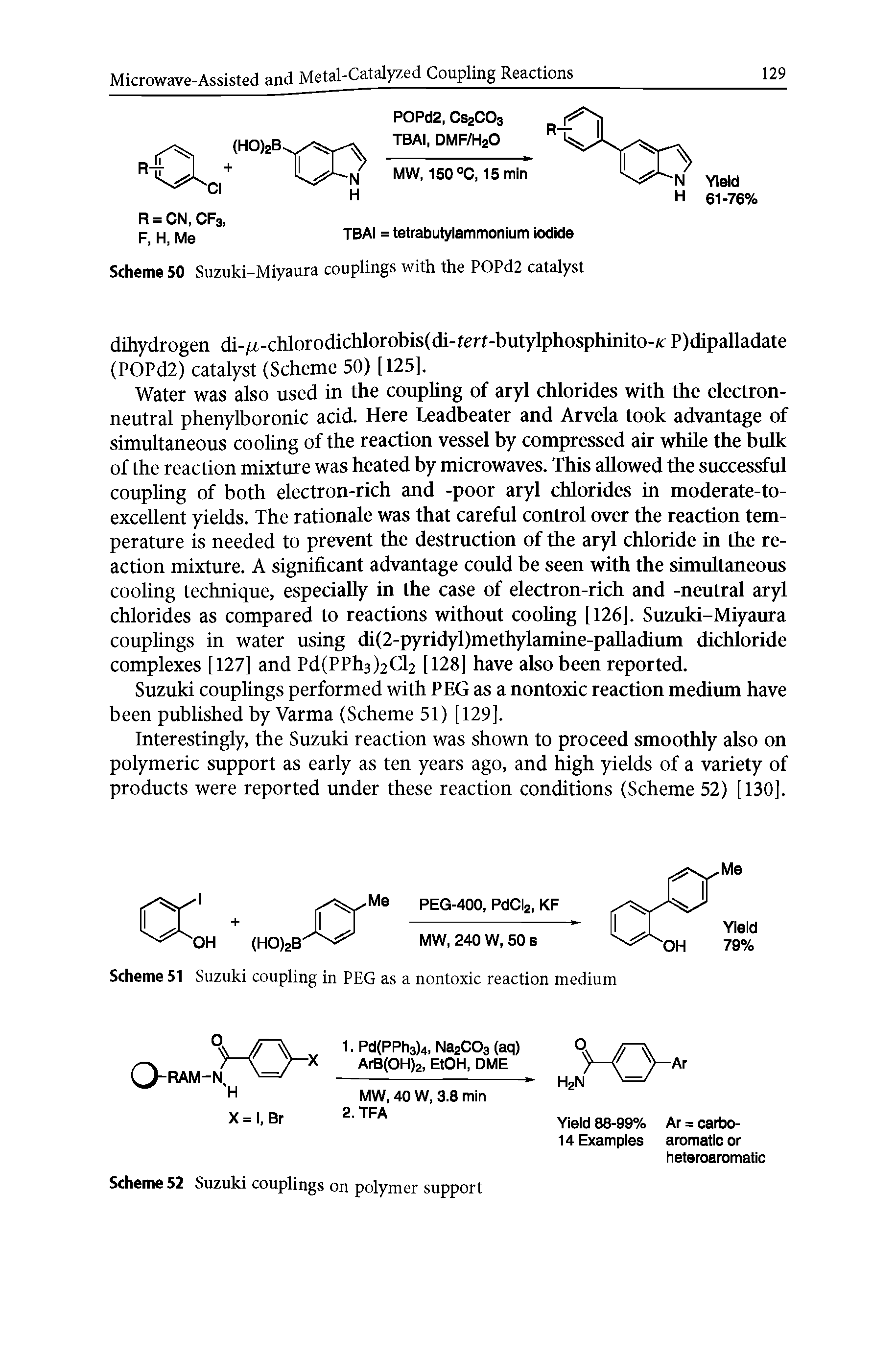 Scheme 50 Suzuki-Miyaura couplings with the POPd2 catalyst...