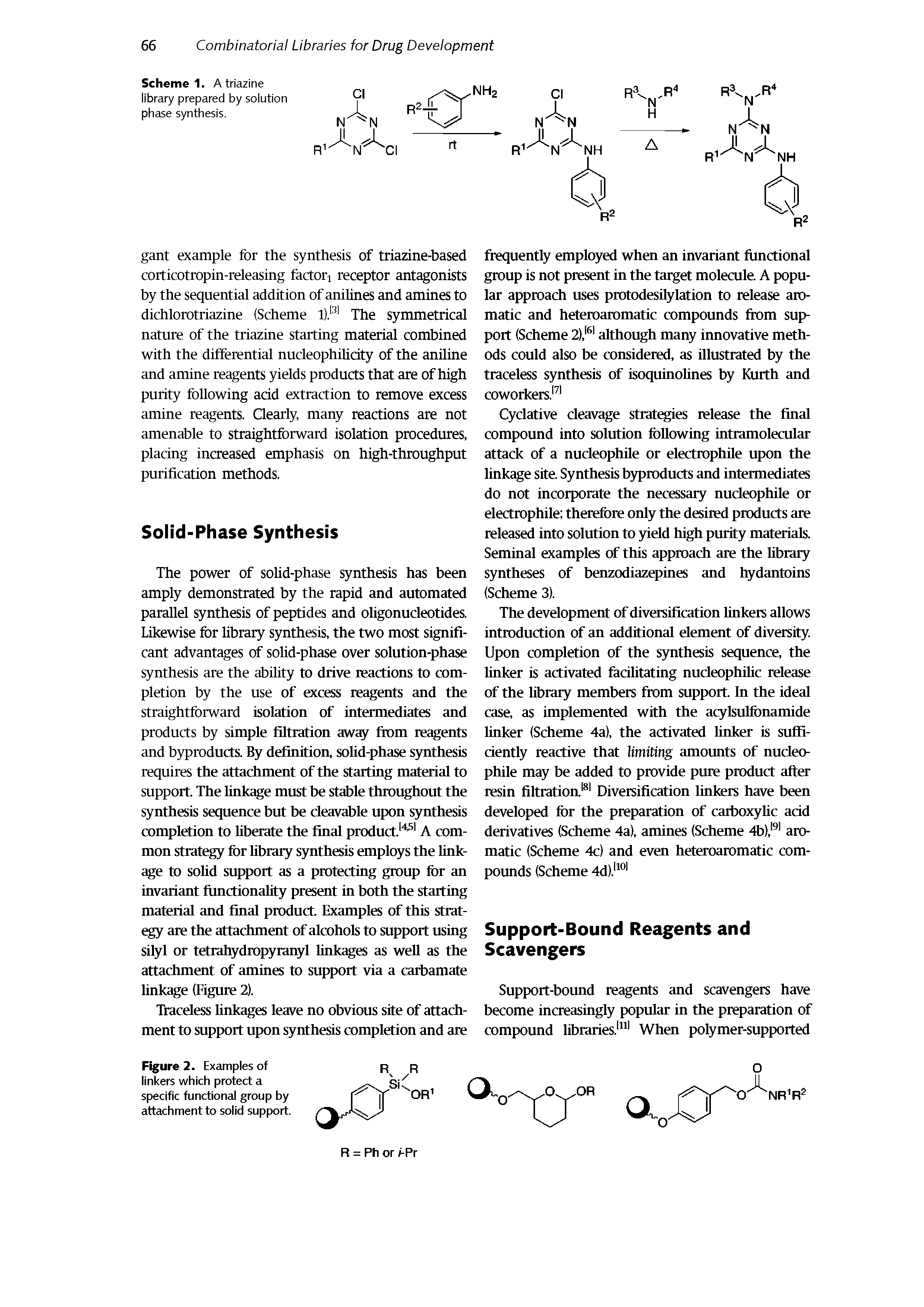 Scheme 1. Atriazine library prepared by solution phase synthesis.