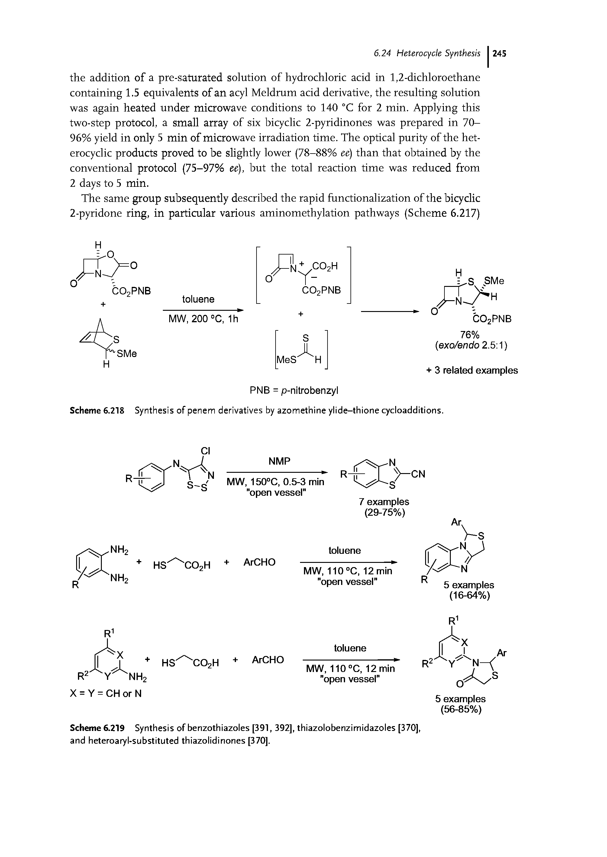 Scheme 6.218 Synthesis of penem derivatives by azomethine ylide—thione cycloadditions.