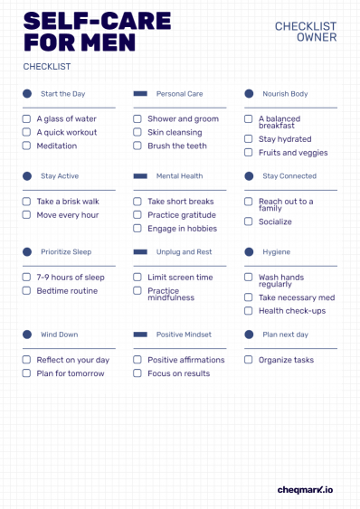 Daily Self-Care Checklist for Men