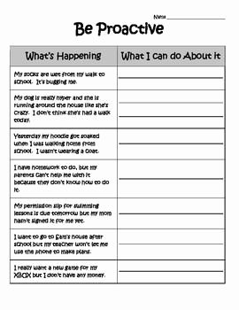 7 Habits Worksheet Pdf Best Of Pin On Seven Traits